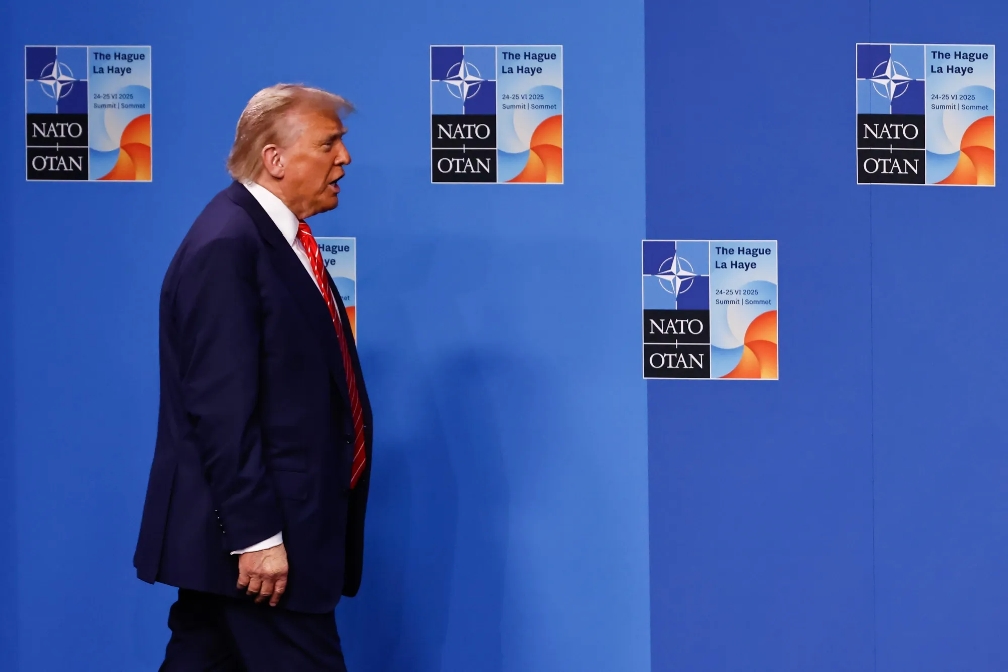 US President Donald Trump during the NATO summit in The Hague on June 25.
