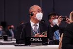 Xie Zhenhua, China’s special envoy for climate change, during the COP26 climate talks in Glasgow.