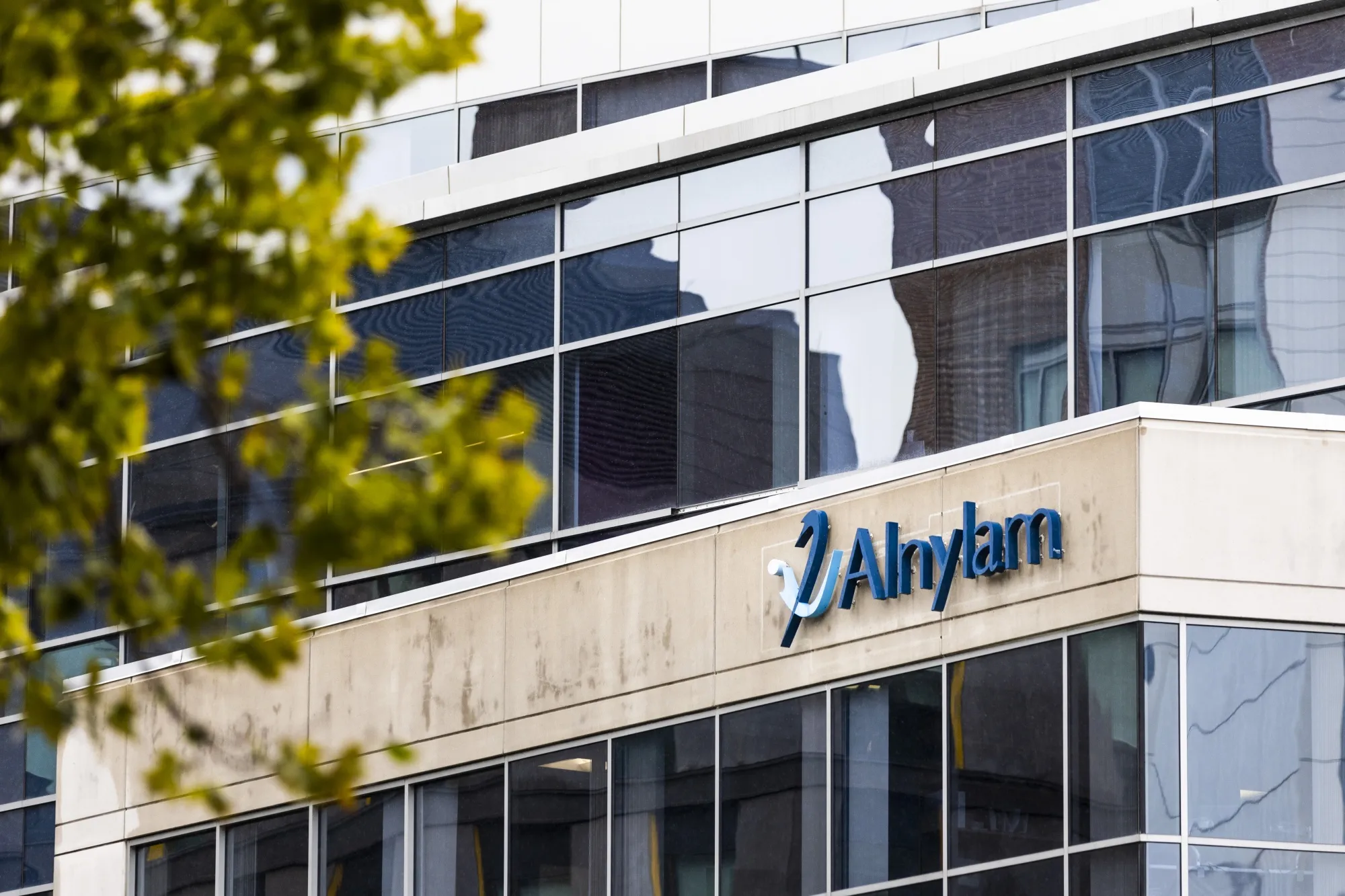 Alnylam Pharmaceuticals Inc. office in Cambridge, Massachusetts.