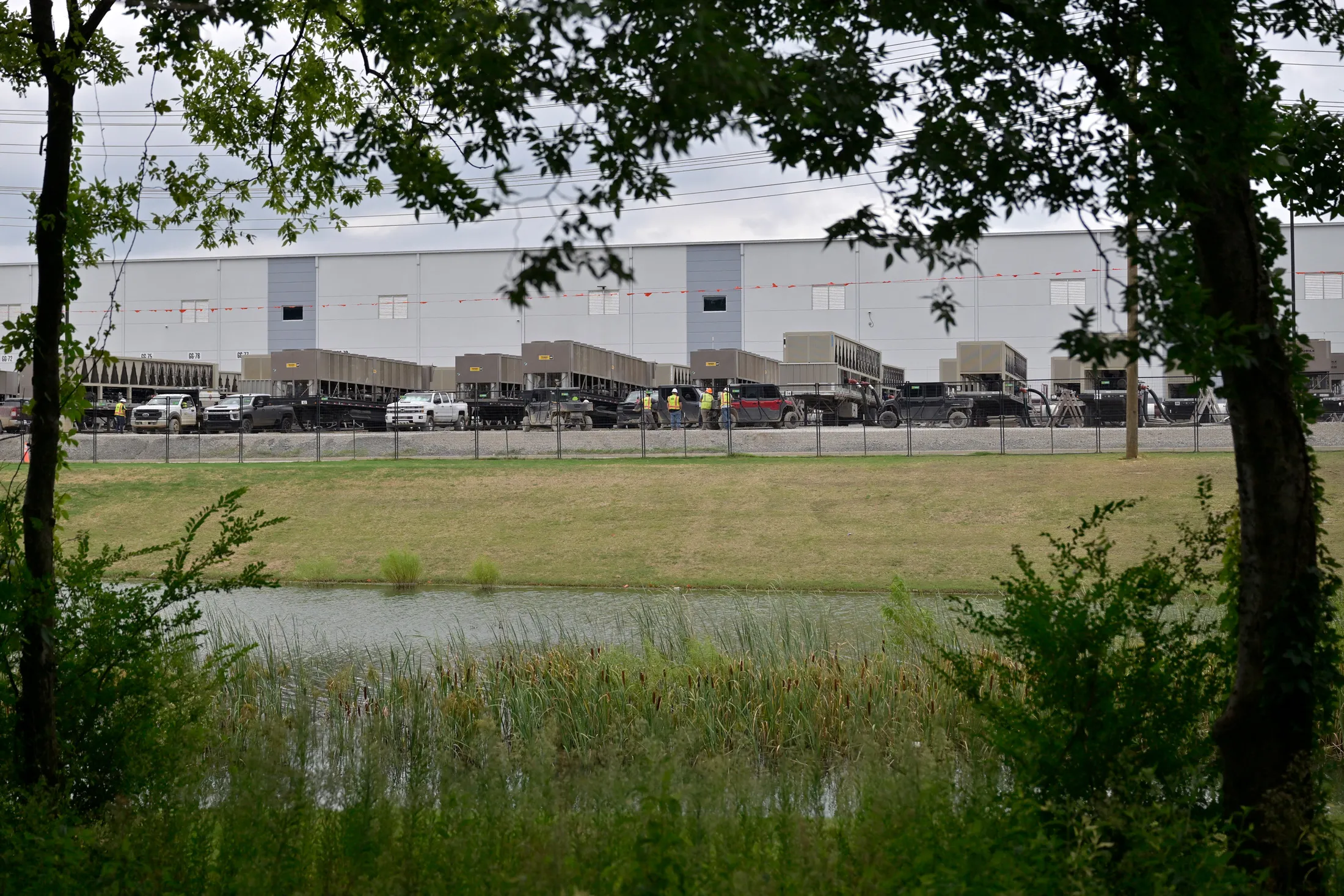 Continuing works at the xAI data center in Southaven, Mississippi, US.