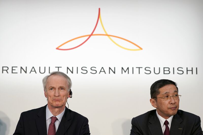 Nissan, Renault and Mitsubishi Motors Heads Hold News Conference as Ghosn Seeks to Regain Clout