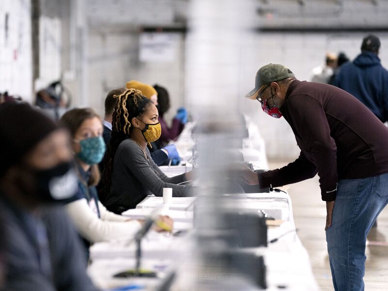 D.C. Residents Cast Ballots As Early Voting For U.S. Presidential Election Begins