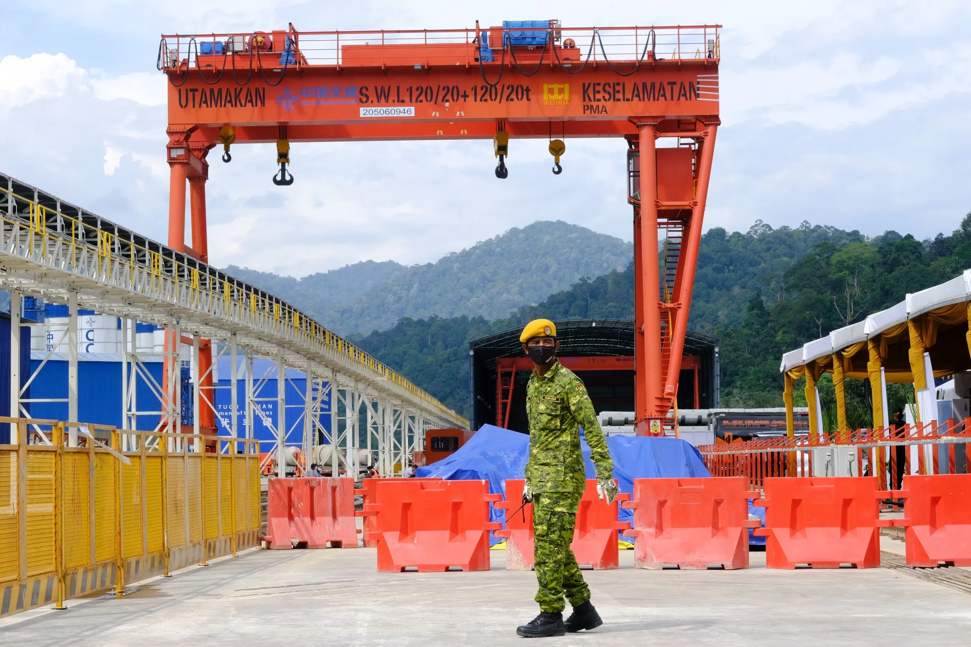 The Genting tunnel construction site, part of the East Coast Rail Link&nbsp;project in June 2022.&nbsp;