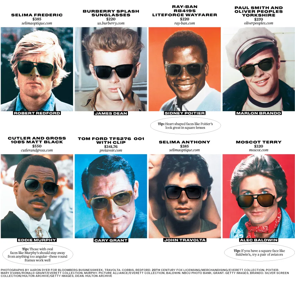 Cool Men s Sunglasses on Classic Movie Stars Bloomberg