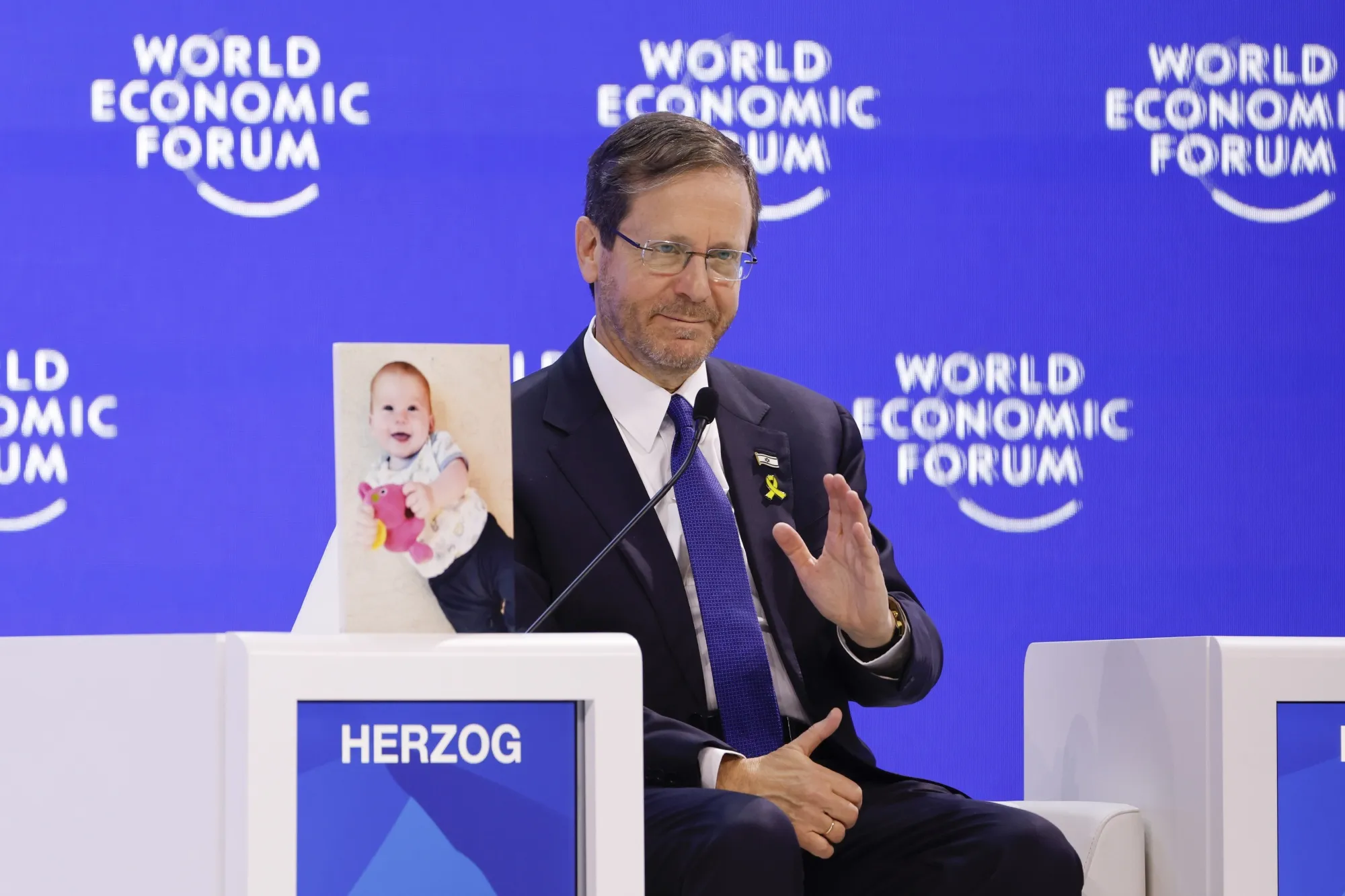Isaac Herzog at the World Economic Forum in Davos, on Jan. 18.