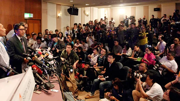 Malaysia's Department of Civil Aviation Director General Azharuddin Abdul Rahman speaks during a press conference on March 10.
