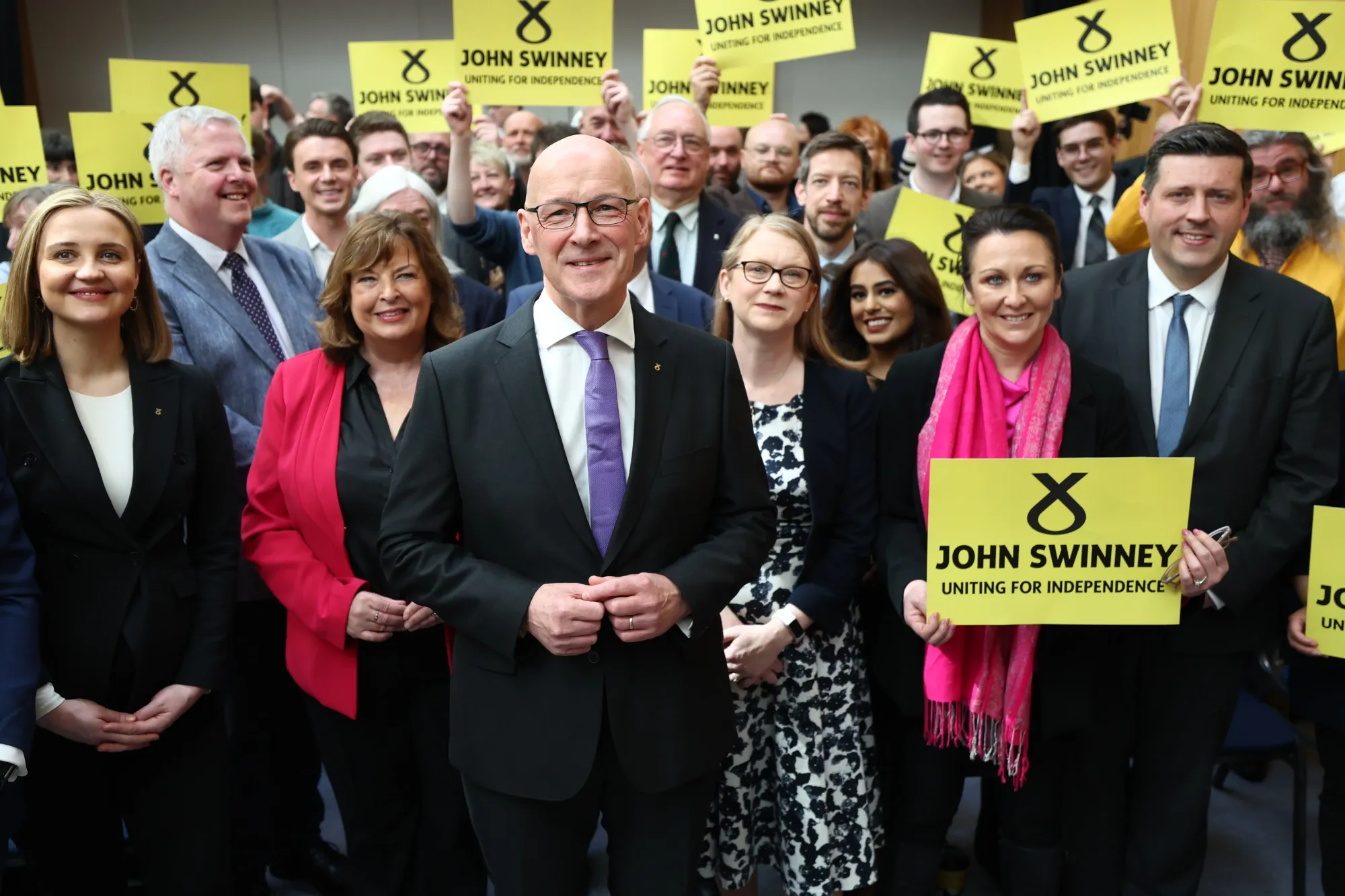 John Swinney in Edinburgh, Scotland, on May 2.