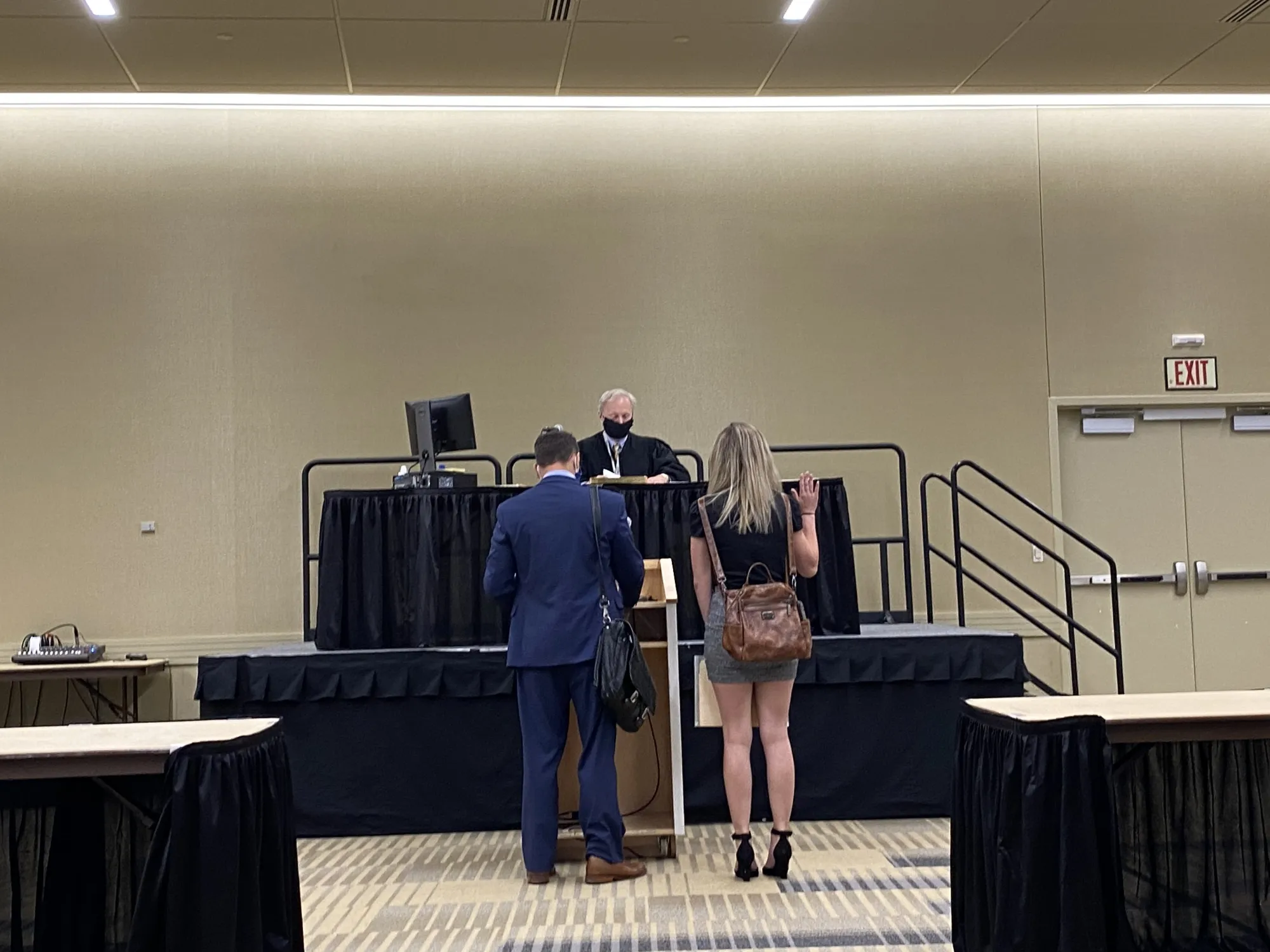 Part of the Greater Columbus Convention Center is now dedicated to hearing 100 eviction cases per day.