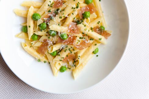 Champions Bar and Grill features Costata's Garganelli all Fiamma.