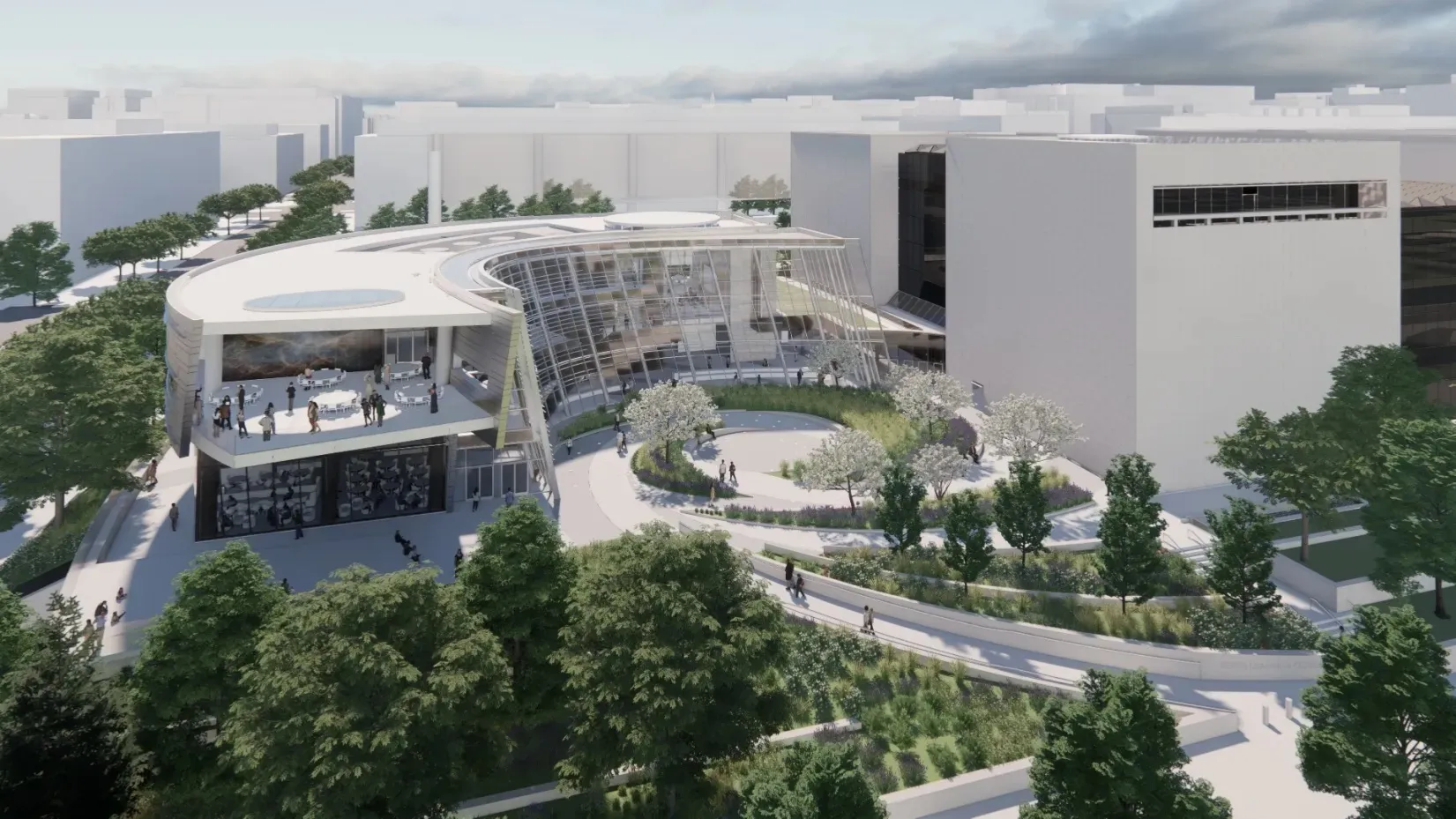 A rendering of the Bezos Learning Center.
