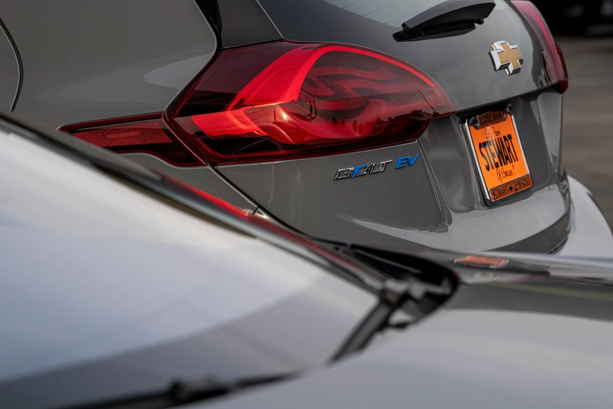 A Chevrolet Bolt electric vehicle at a car dealership in California in February.