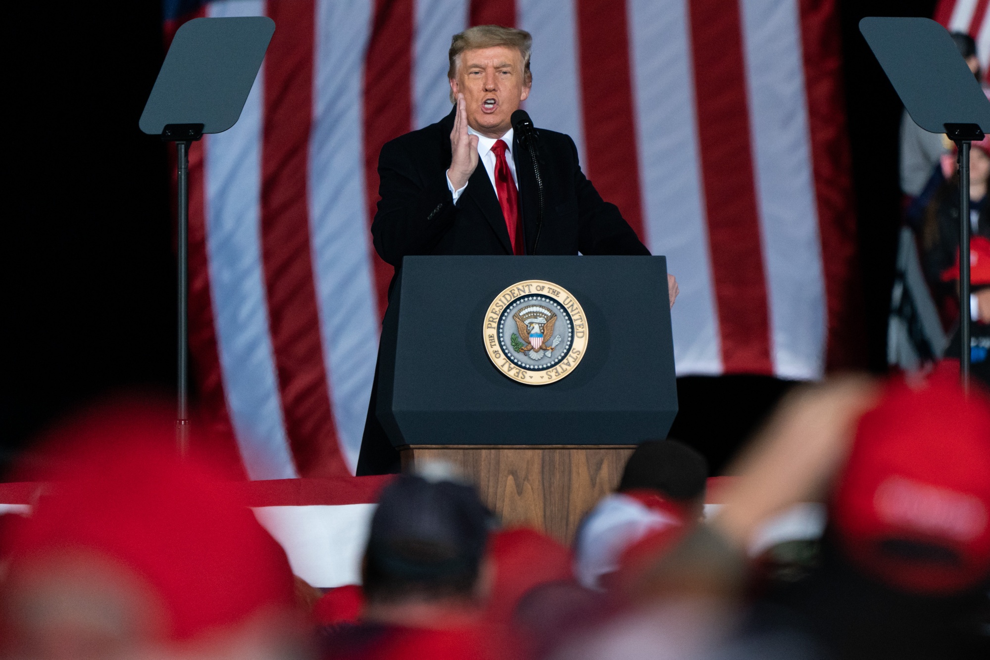 Donald Trump speaks during a rally&nbsp;in Dalton, Georgia, on&nbsp;Jan. 4.&nbsp;