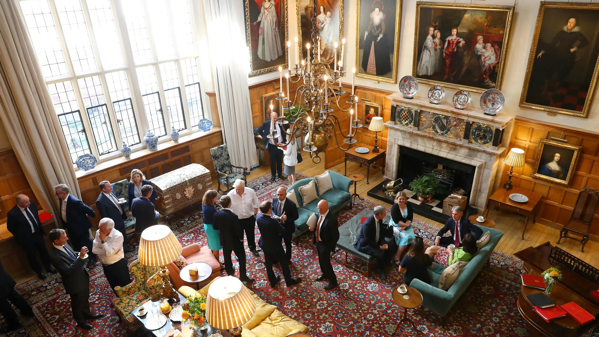 Cabinet ministers gather at Chequers&nbsp;on July 6.