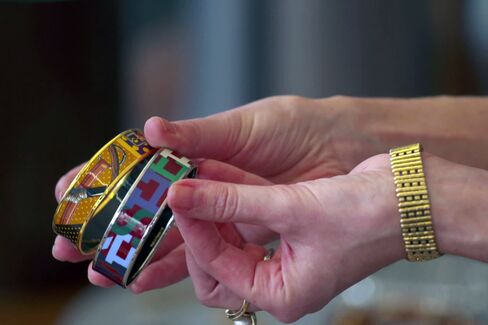 Silver and gold Hermès bangles have guaranteed authenticity. $370