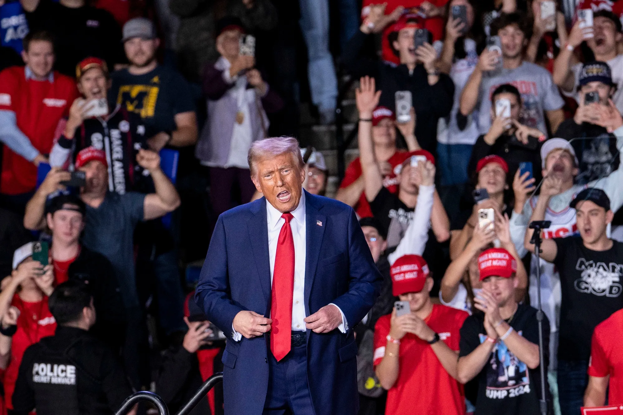 Donald Trump at a&nbsp;campaign event&nbsp;in Grand Rapids, Michigan, on&nbsp;Nov. 5.
