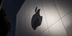 The Apple logo on a store in San Francisco.