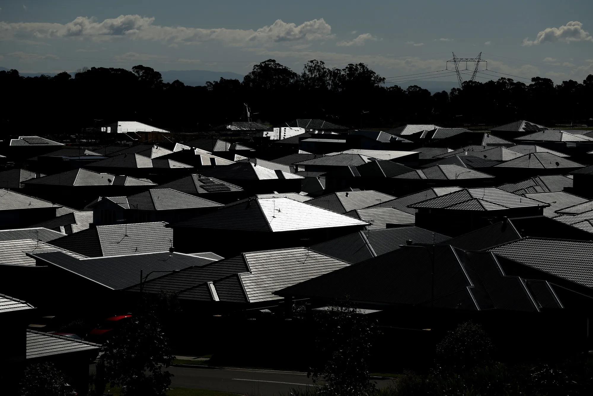 Newly built houses in the Denham Court suburb of Sydney.