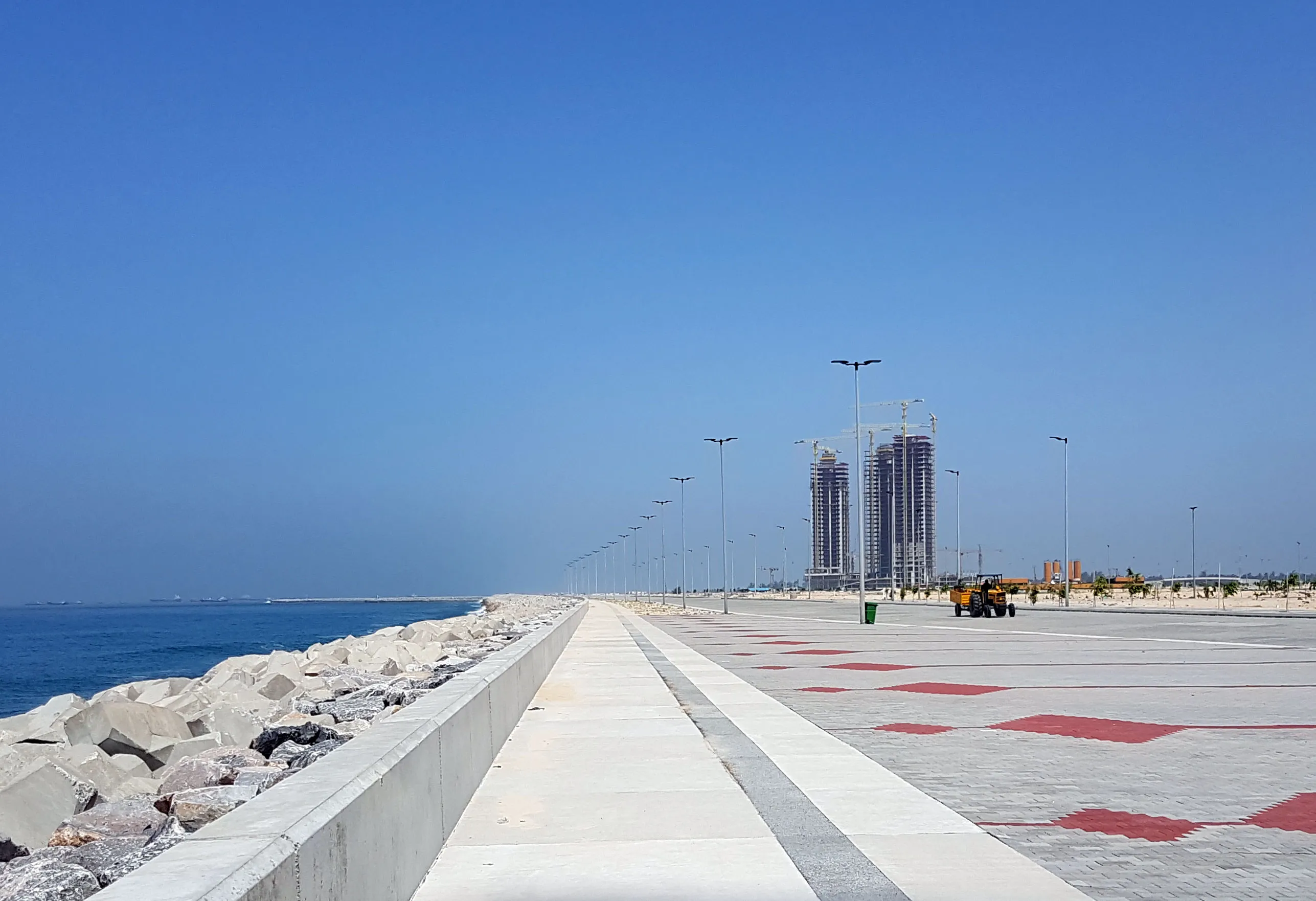 The sea wall protecting the 10 million square meter Eko Atlantic real estate development in Lagos.