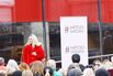 Singer Isa Tengblad supporting the #MeToo campaign against sexual harassment&nbsp;in Stockholm on Oct. 22, 2017.
