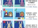 relates to The Cartoon Animals Teaching Etiquette to Seattle Straphangers