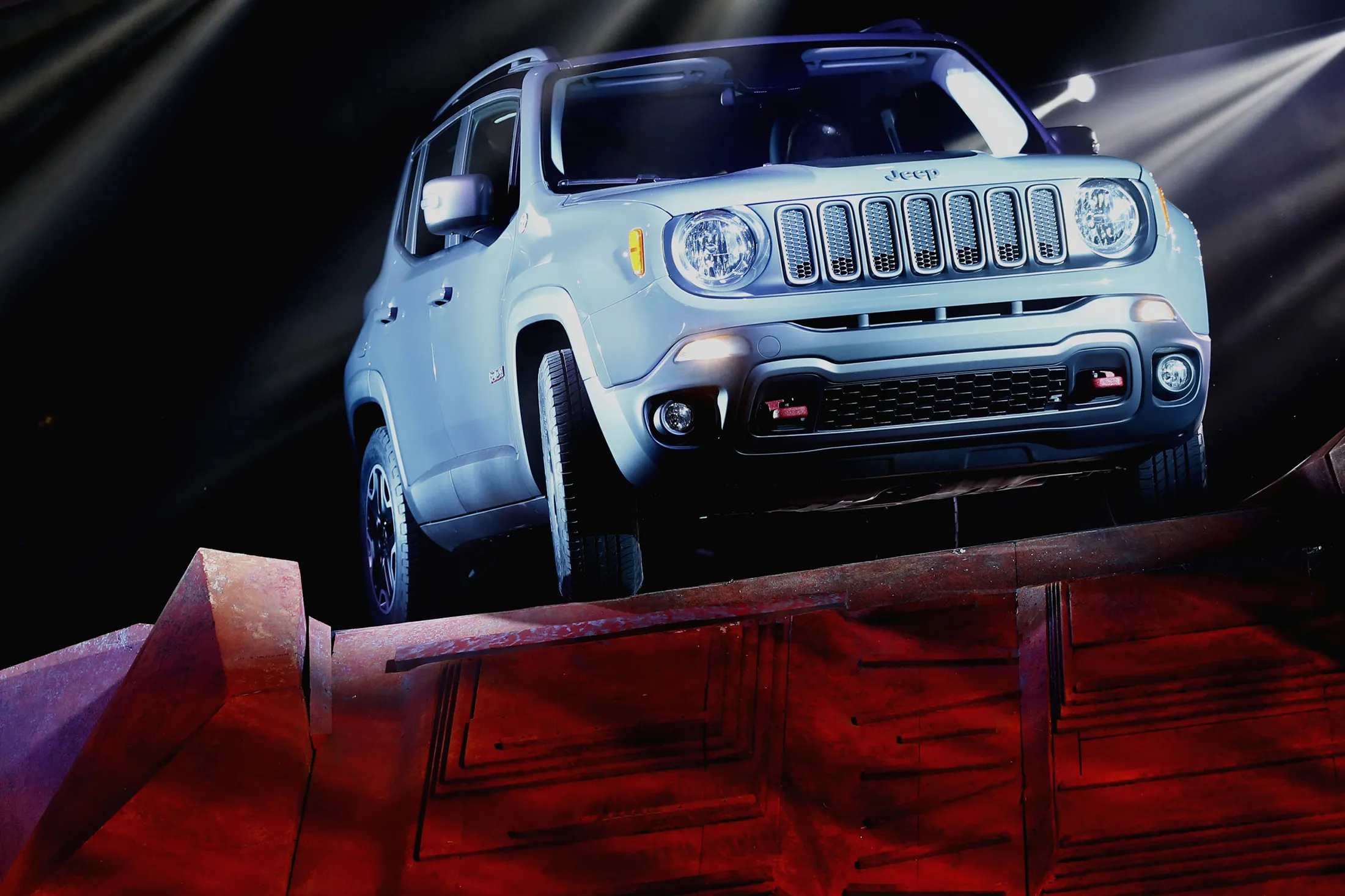 The Jeep Renegade Trail Hawk edition is unveiled during the 2014 New York auto show.
