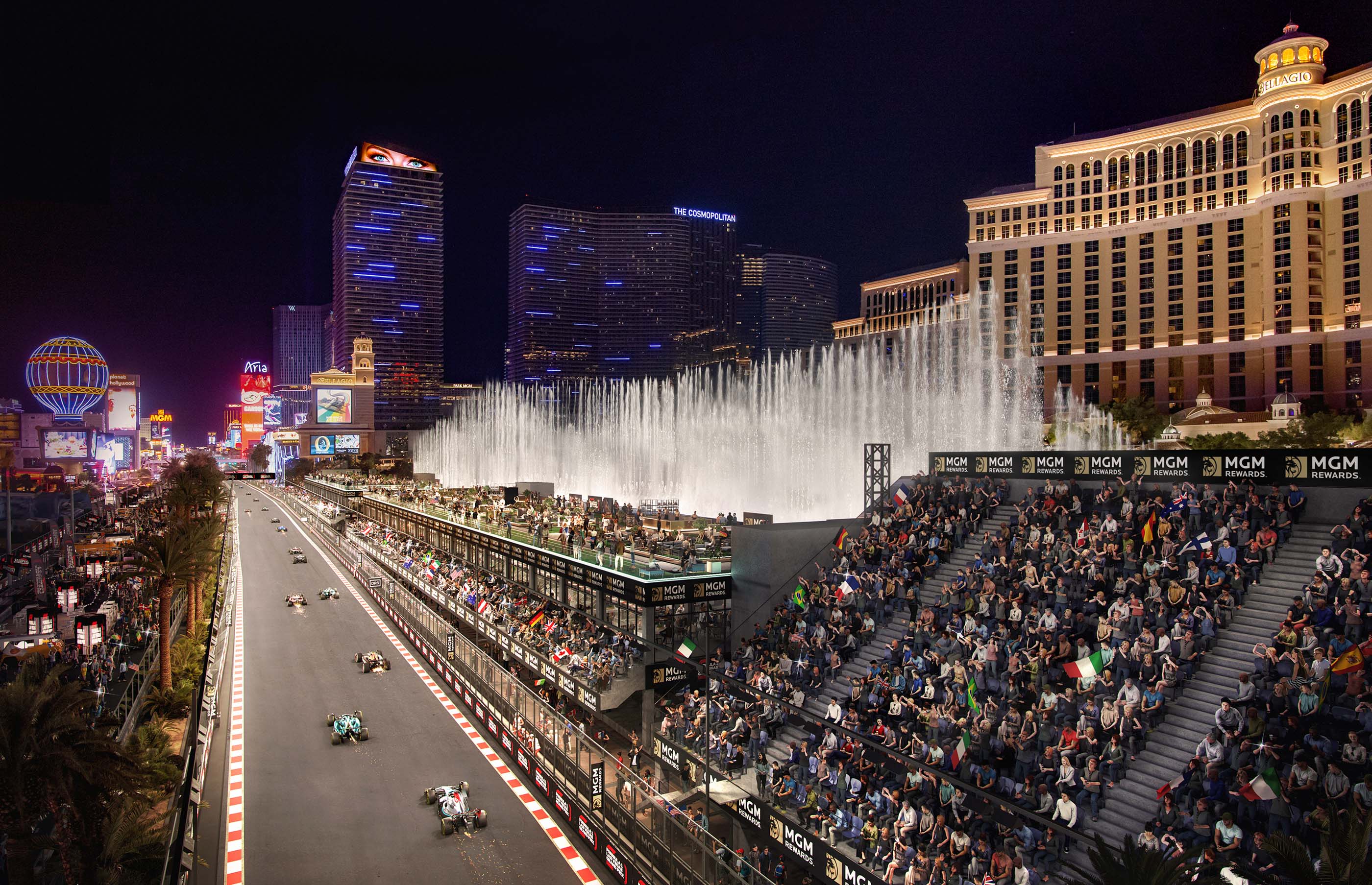 Bellagio Las Vegas Fountain Show at Night - Food Fun & Faraway Places