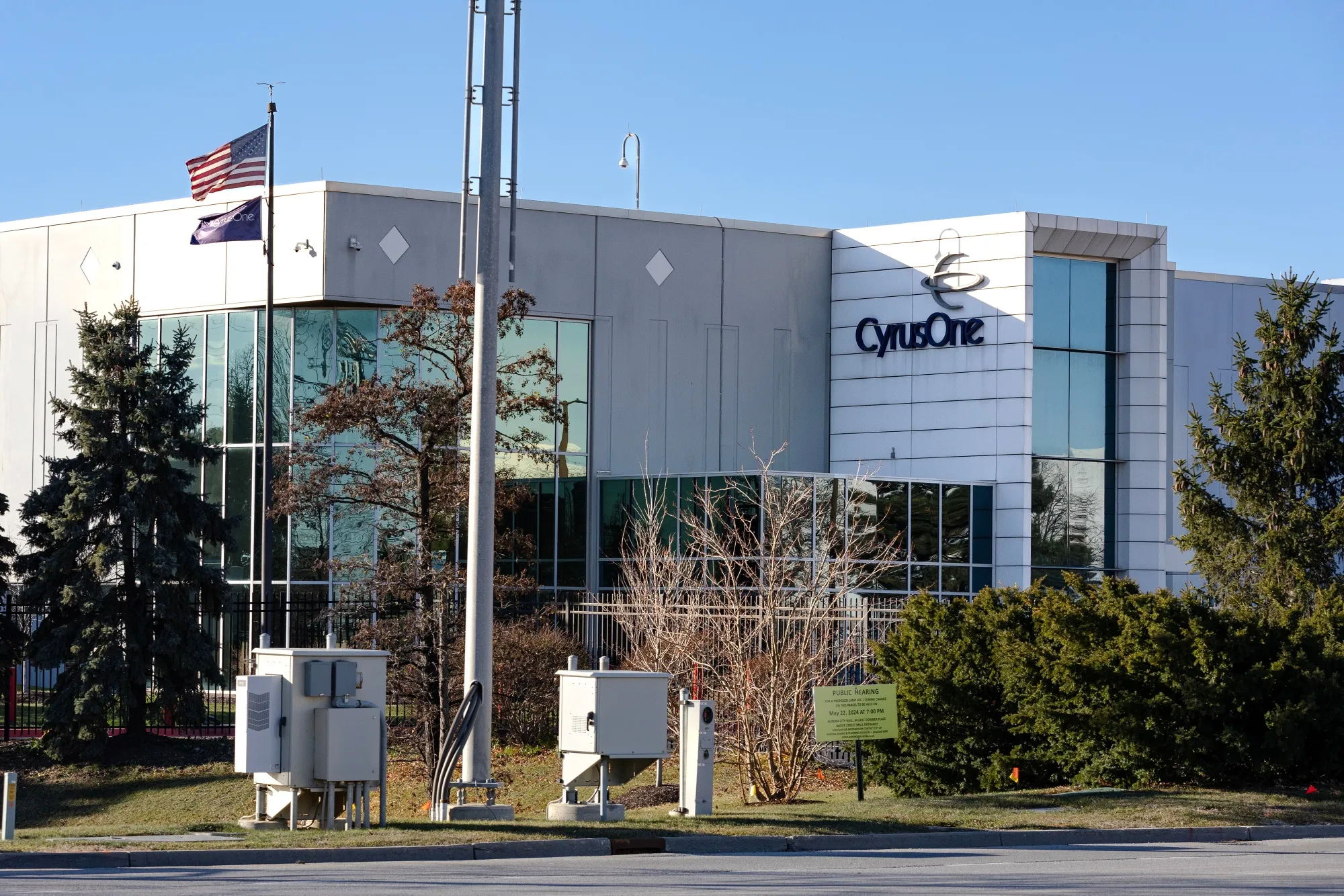 The CyrusOne data center in Aurora, Illinois.