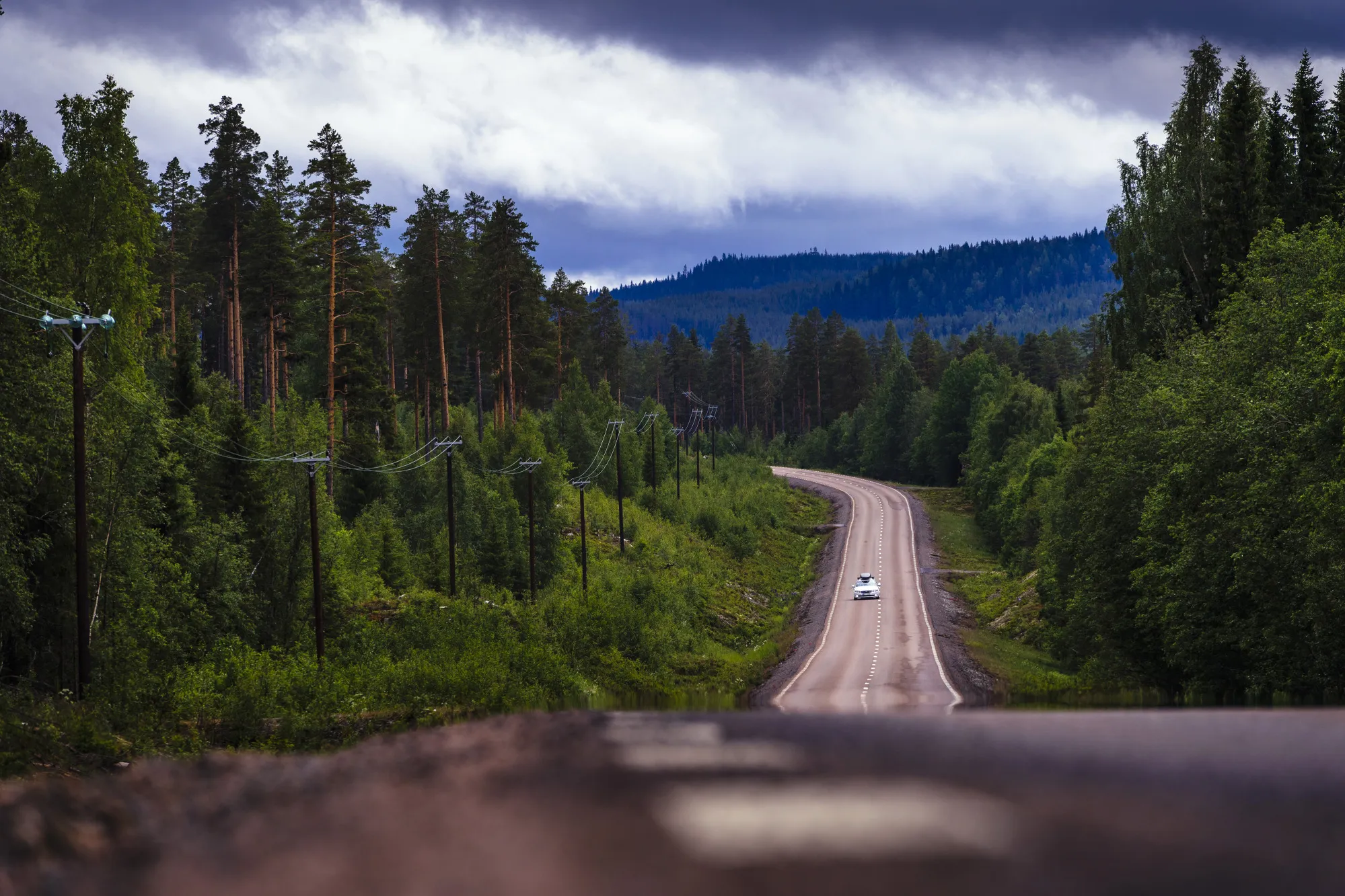 The road from Solleftea to Sundsvall.