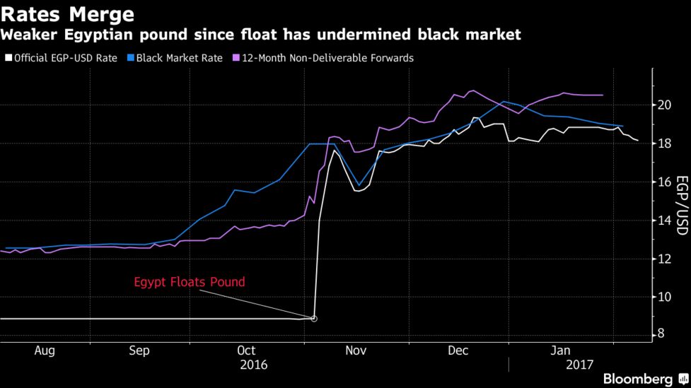 Inflows Inflation And Imf Egypt S Economic Overhaul In Charts Egypt S Decision To Float The Pound Had An Immediate Impact Diminishing Significance Of A Black Market That Been Fueled By Expectations For
