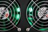 Cooling grates sit on graphics processing units (GPU) at the HydroMiner GmbH cryptocurrency mining facility.