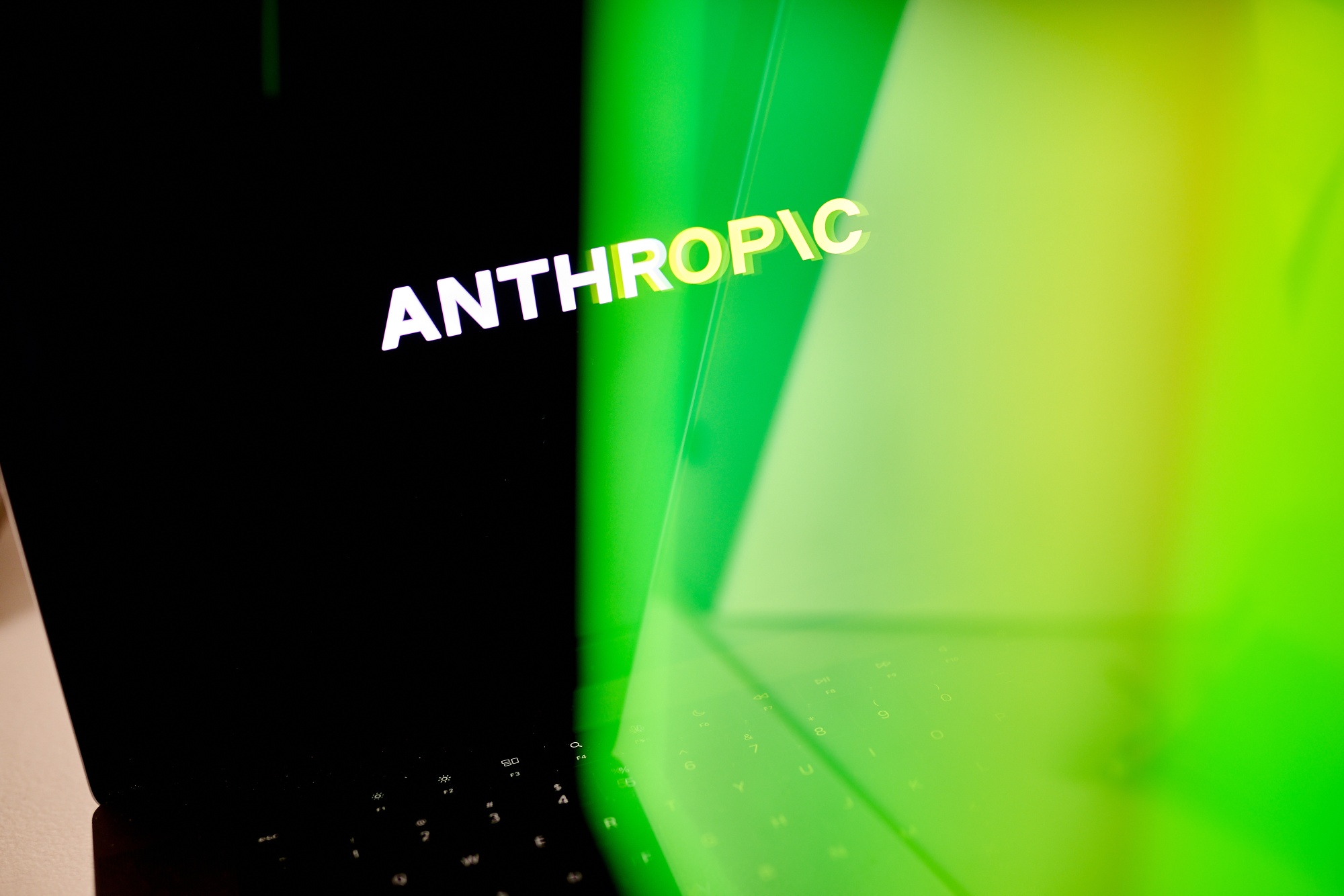 The Anthropic logo on a laptop arranged in Forest Hills, New York, US, on Wednesday, April 22, 2026. Anthropic PBC has said its new artificial intelligence tool, Claude Mythos Preview, is too powerful to release to the general public.
