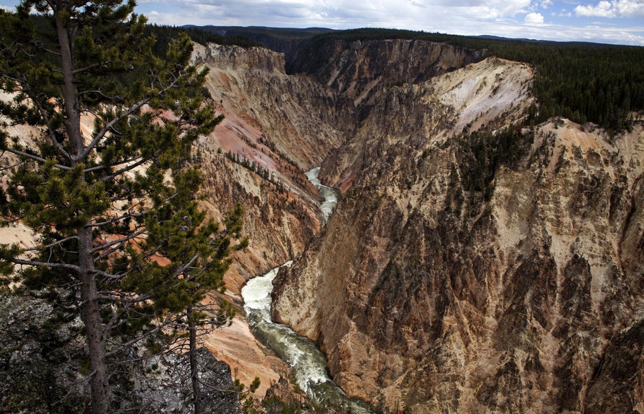 Bask in the views, not the air: the Grand Canyon of the Yellowstone River in Yellowstone National Park, Wyoming.