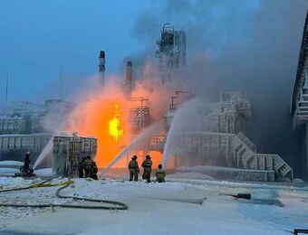 relates to Fire Tied to Ukraine Drones Shuts Novatek Baltic Sea Fuel Plant
