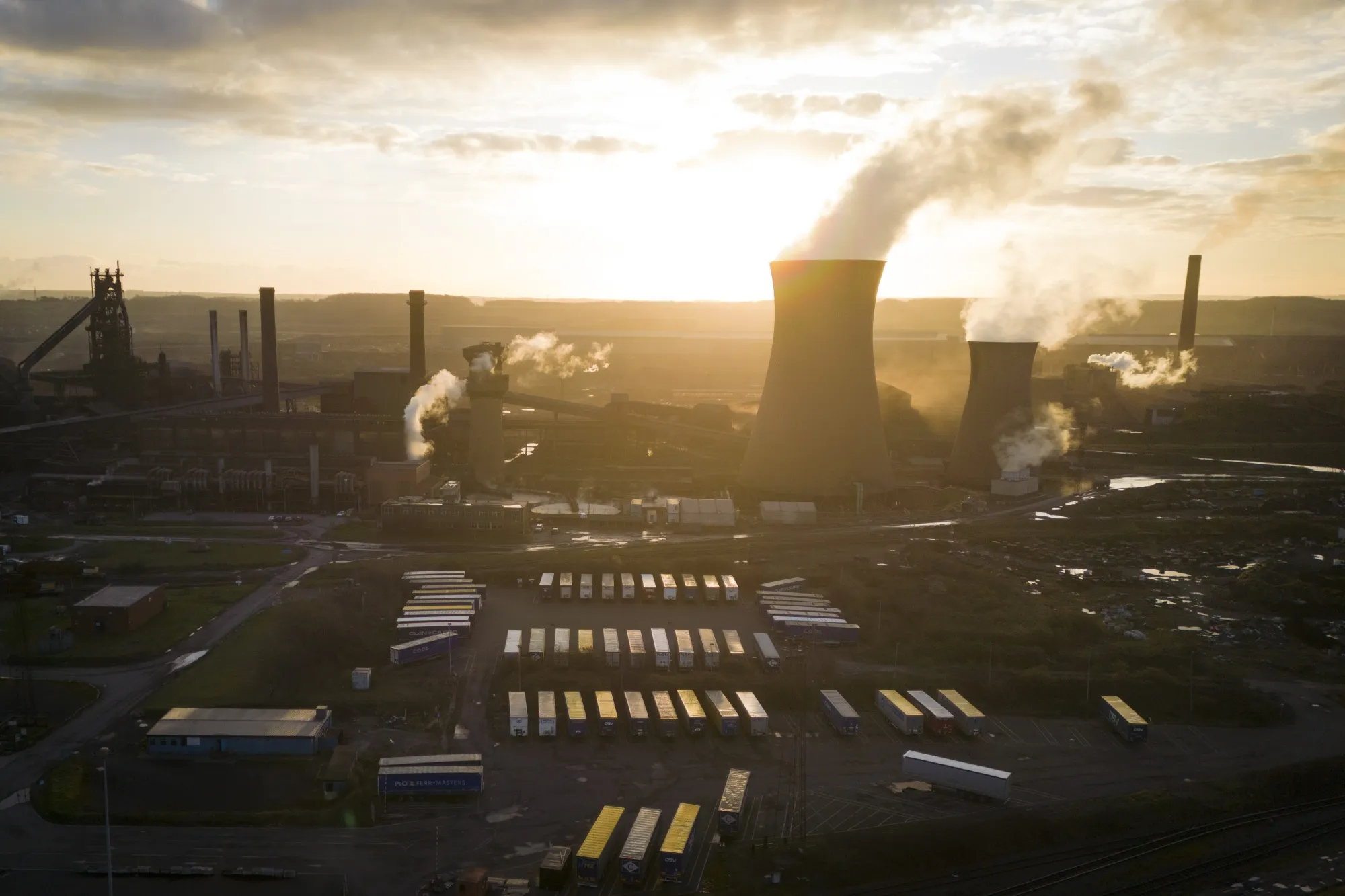 The British Steel Ltd. plant in Scunthorpe.