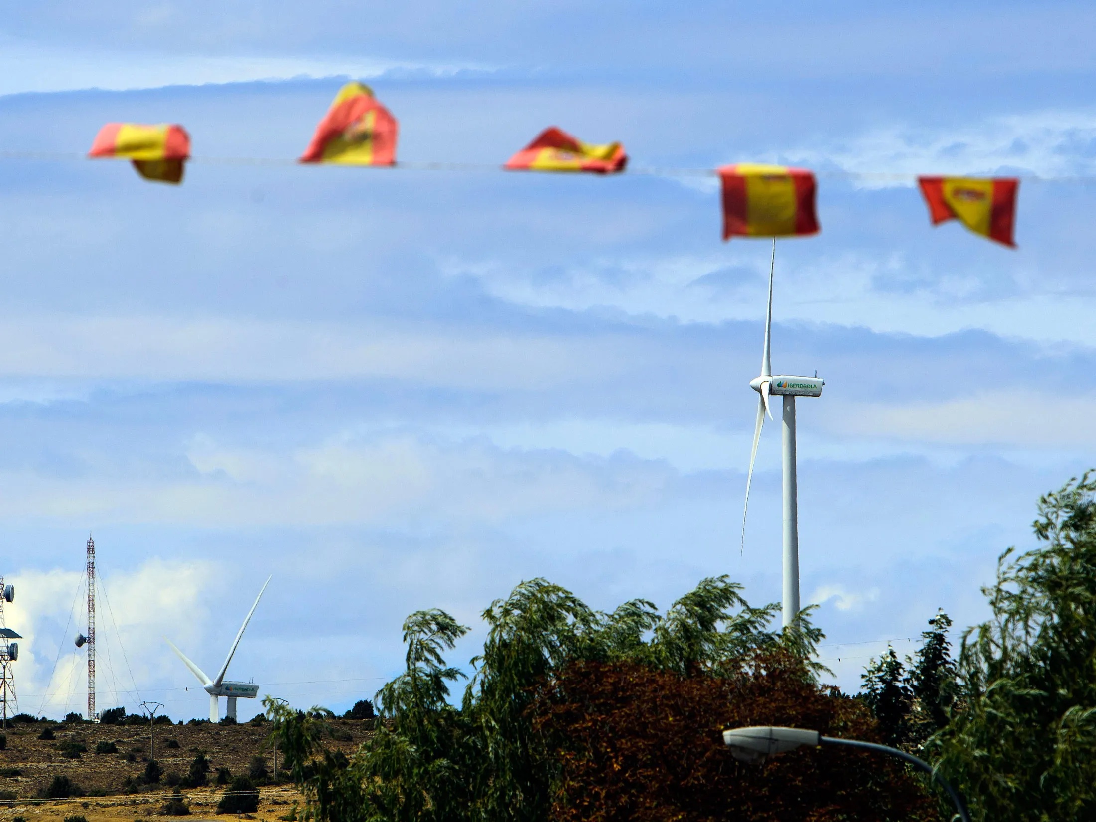 An Iberdrola wind farm in Maranchon, near Calatayud, Spain.
