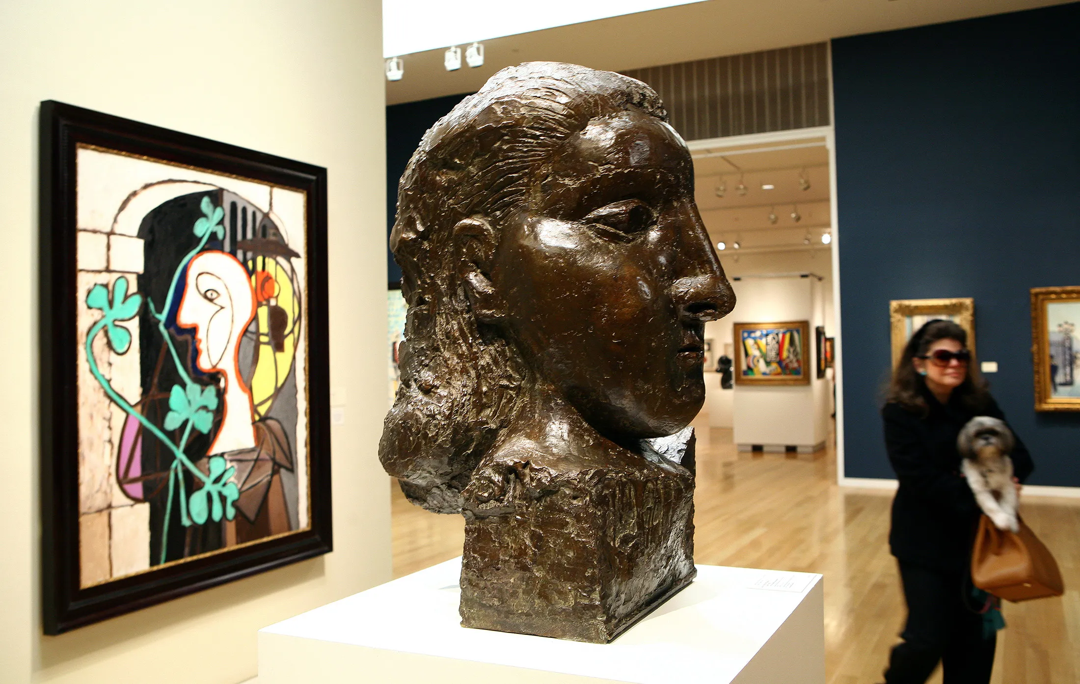 Pablo Picasso’s “La Lampe,” left, at a gallery in New York.