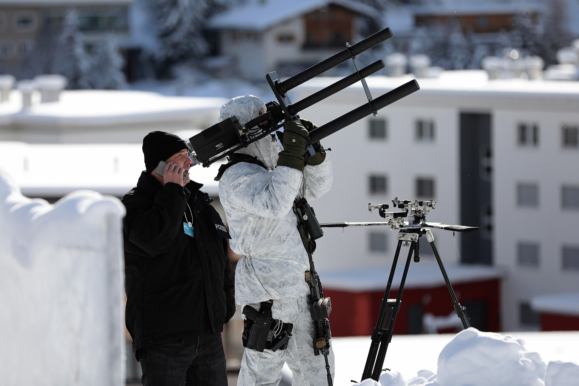 Swiss Police Are Ready to Blast Drones Out of the Sky at Davos - Bloomberg