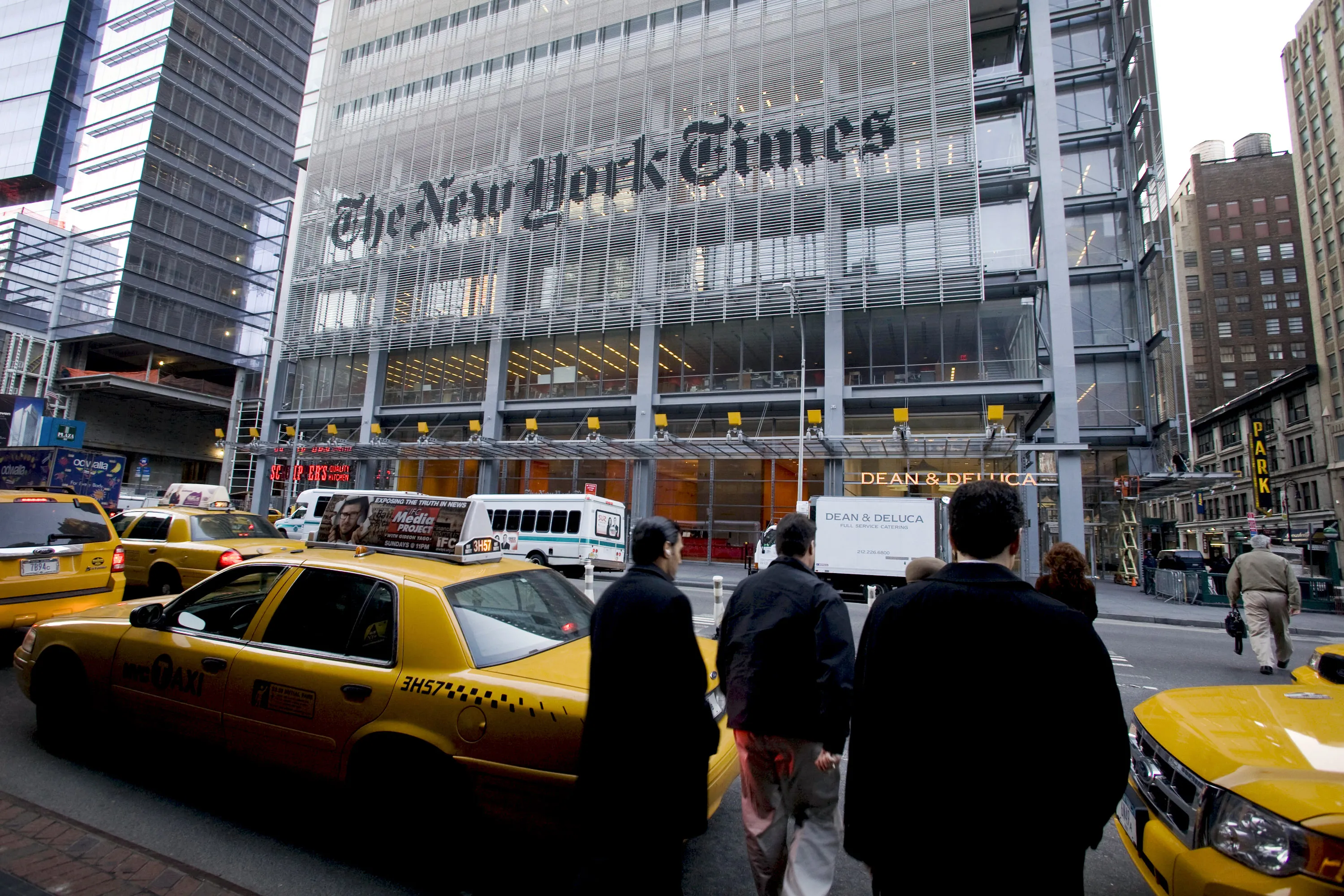 Are they still dancing in celebration outside the New York Times building? Photographer: Jin Lee/Bloomberg News