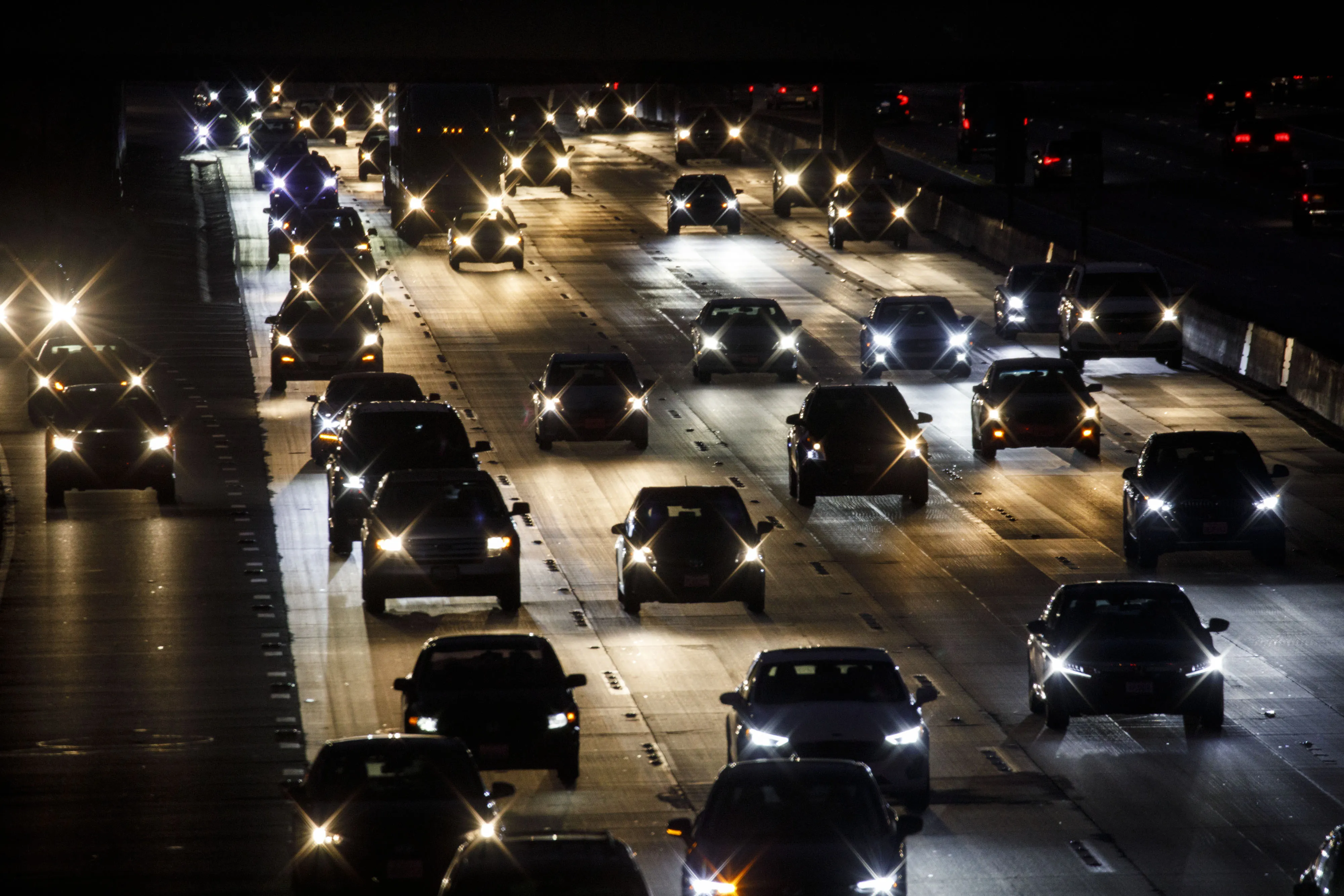 Traffic In Los Angeles As EPA Curbs California's Authority To Limit Vehicle Emissions 