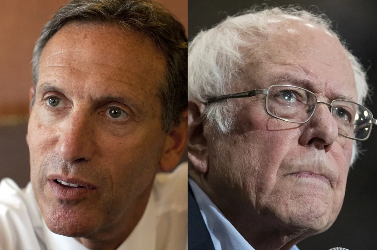 Howard Shultz and Bernie Sanders