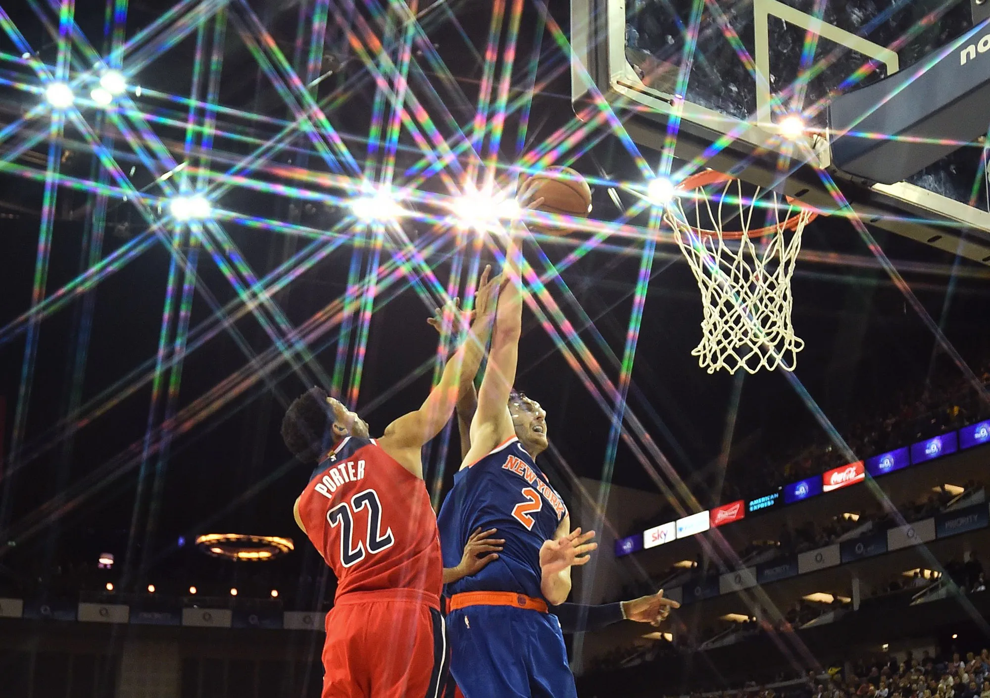 An NBA&nbsp;basketball game between Washington Wizards and New York Knicks.