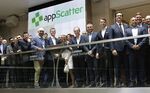 AppScatter staff at the London Stock Exchange, Sept. 5.
