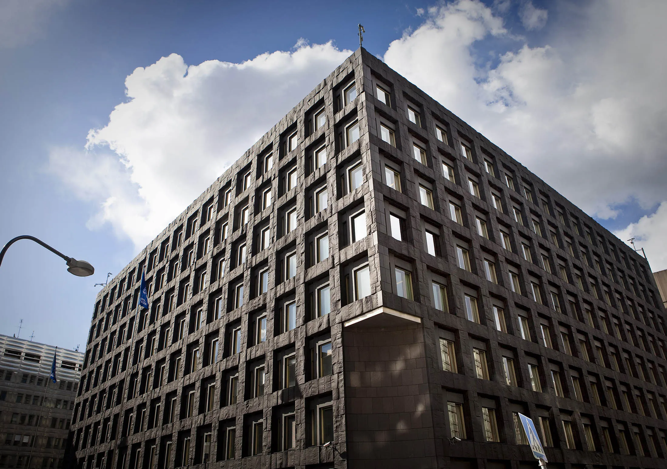 The headquarters of the Swedish Central Bank in Stockholm, Sweden.
