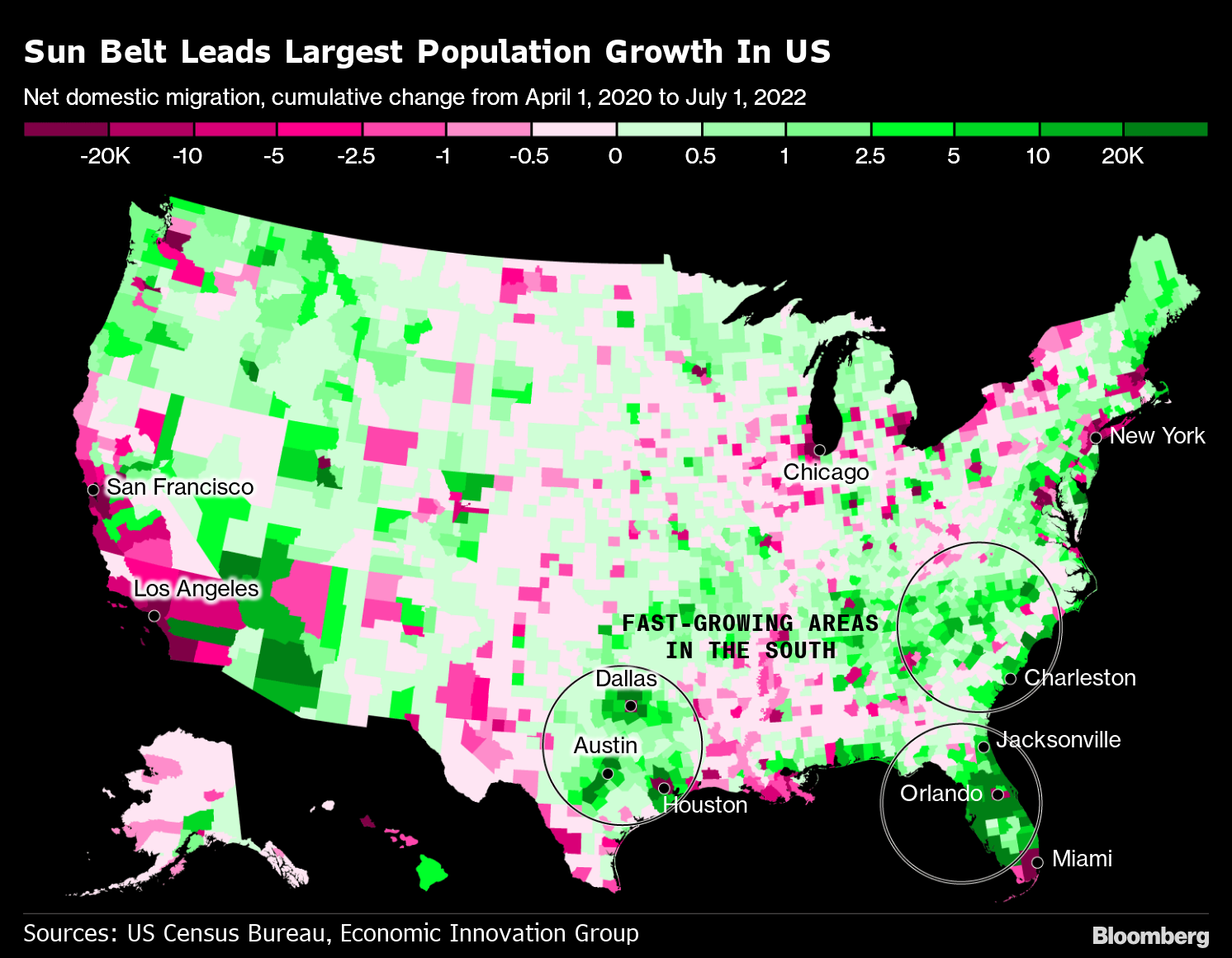 Millions Move to the South As US Economy Favors Its Wealth ...