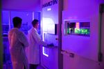 Senior Automation Scientist Adam Murray operates Recursion Pharmaceuticals’ automated compound management system. This compound storage system houses over hundreds of thousands of drug candidates that Recursion tests in disease models on a weekly basis.