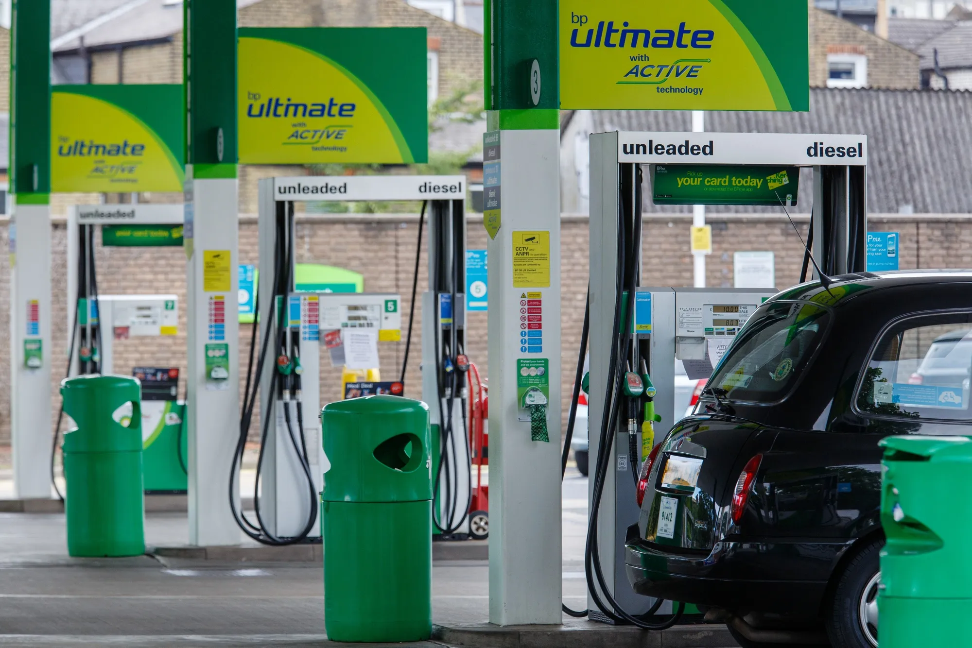 A&nbsp;BP Plc petrol and refueling station in London.