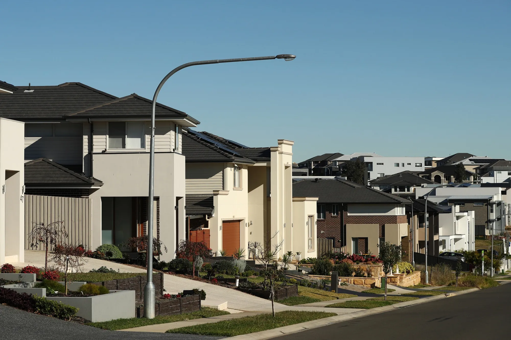 Homes in the Bella Vista suburb of Sydney, Australia.