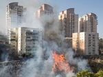 Fire rages in the Israeli port city of Haifa on Nov. 24.
