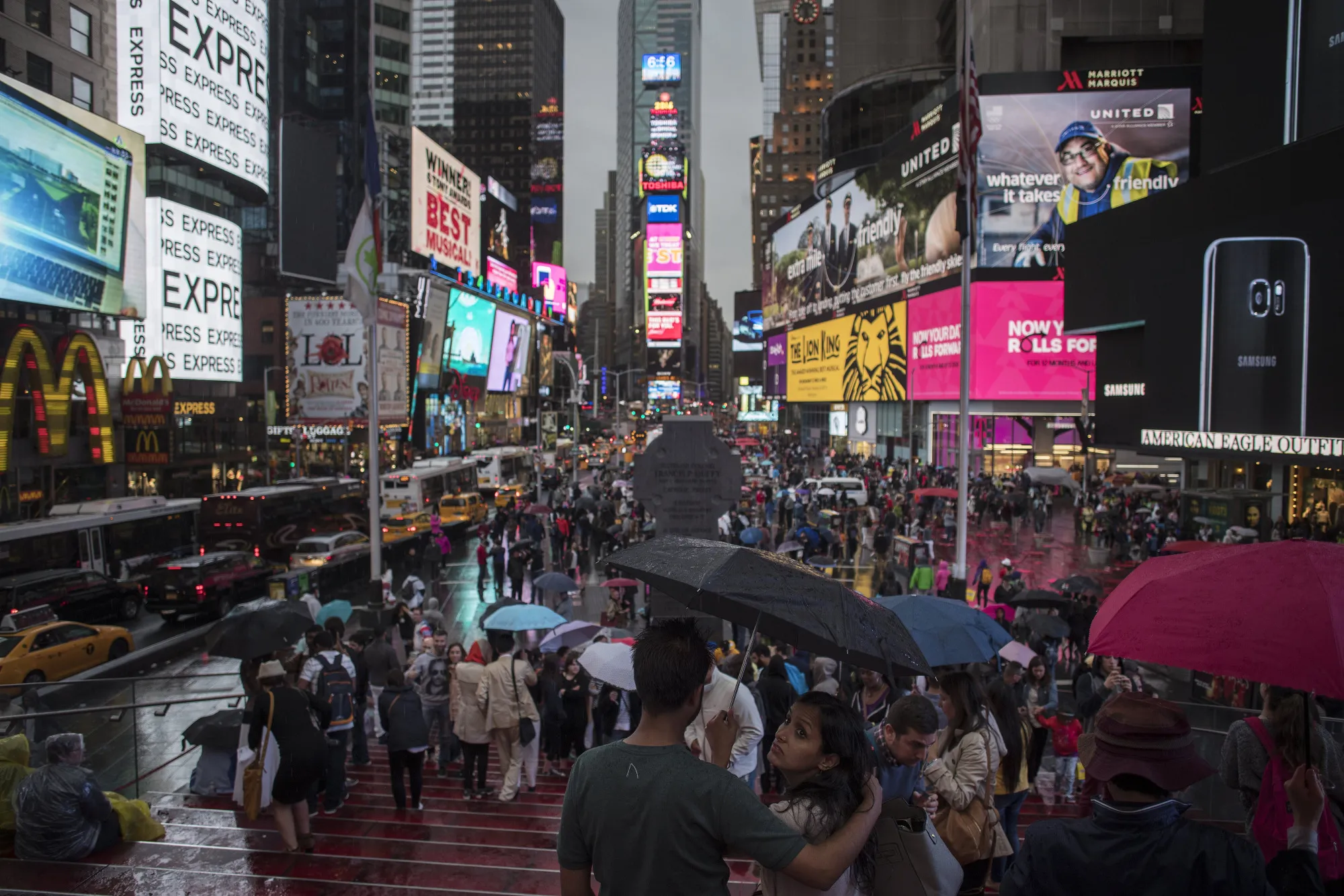 The Times Square area of New York.