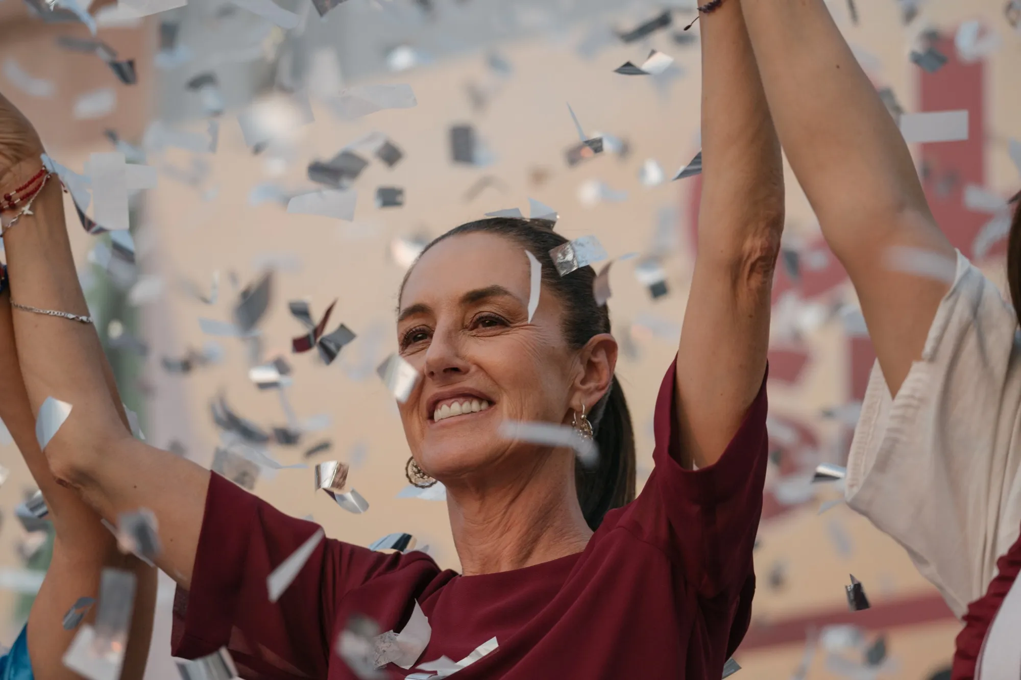 Mexican President-elect Claudia Sheinbaum during a campaign rally in Mexico City&nbsp;on April 30.
